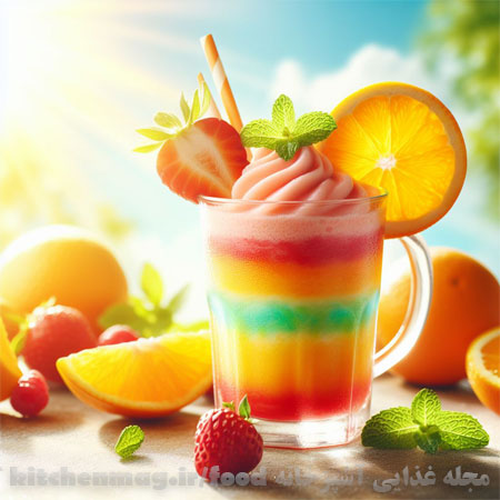 فراپه توت فرنگی با بستنی